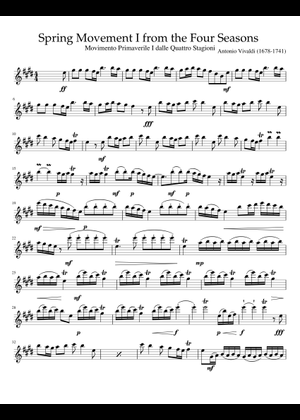 Play Official version of The four seasons - spring Sheet Music by ...