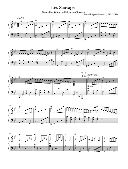 Les Sauvages - J. P. Rameau