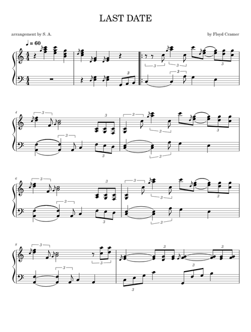 Last date – Floyd Cramer