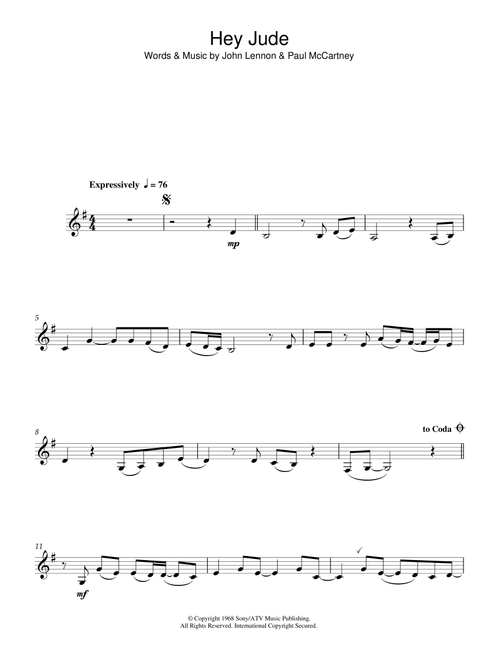 Hey Jude - The Beatles (Clarinet Solo)