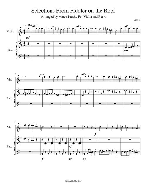 Selections From Fiddler on the Roof