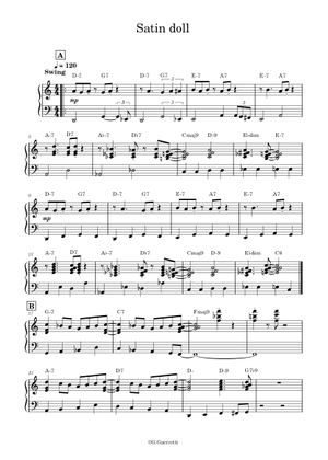 Play Official version of Satin doll Sheet Music by Duke Ellington