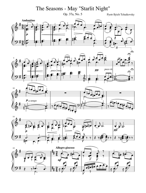 The Seasons - May "Starlit Night"