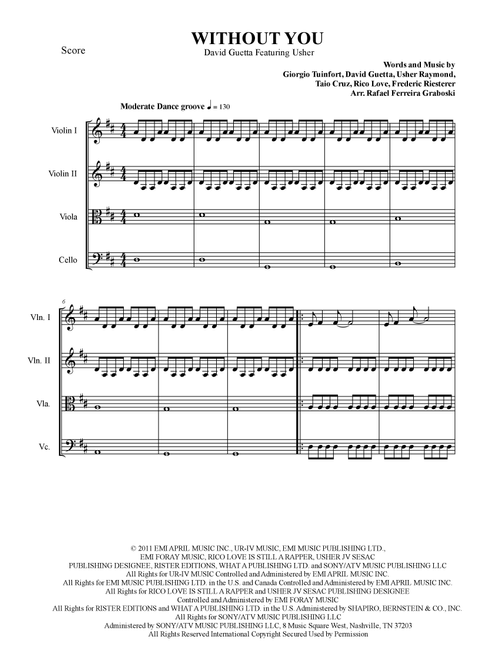 Without You (Arr. Rafael Ferreira Graboski) - David Guetta Featuring Usher (String Quartet)