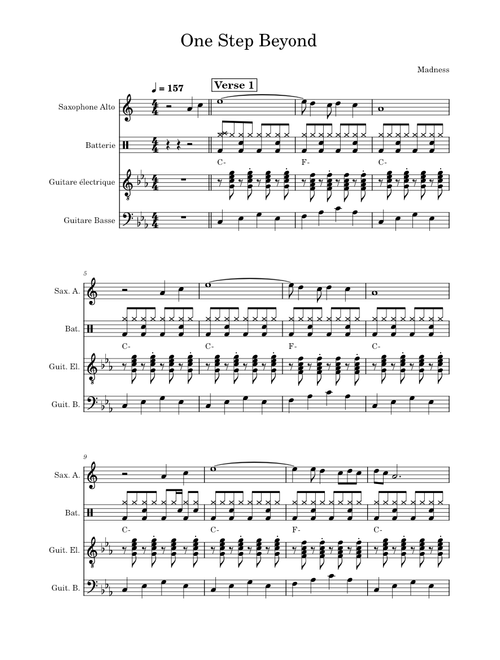 One step beyond – Madness (alto sax)