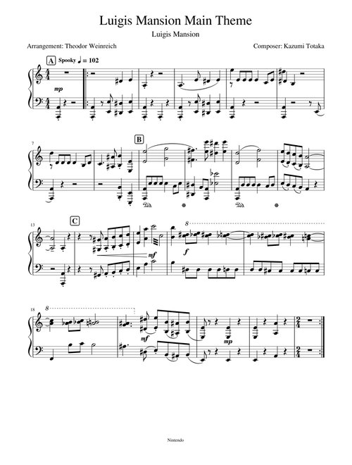 Luigis Mansion Main Theme