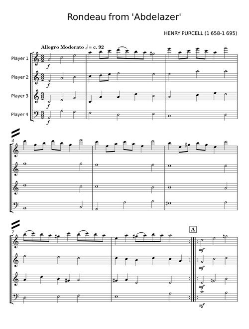 Rondeau from Abdelazer - Henry Purcell