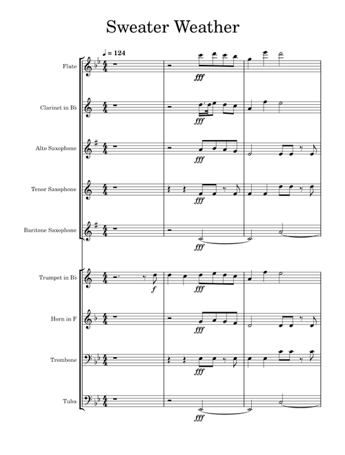 Sweater weather – The Neighbourhood - Marching Band Arrangement