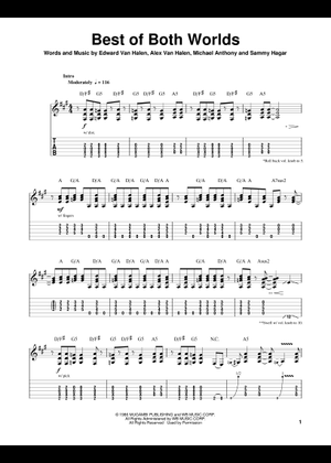Play Official version of Best of both worlds Sheet Music by Van