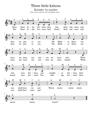 Nursery rhymes – Misc Children Sheet Music for Piano (Solo) Easy