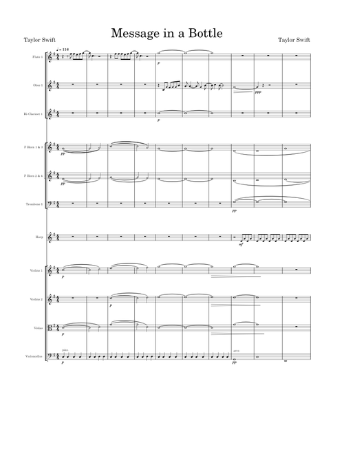 Message in a bottle (orch exceprt) - Taylor Swift
