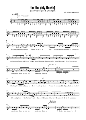 Iko Iko (My Bestie) - Justin Wellington & Small Jam Sheet Music