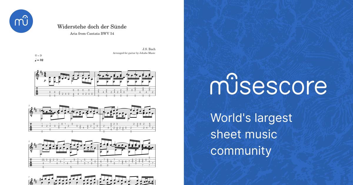 Widerstehe doch der Sünde, BWV 54 – Johann Sebastian Bach Sheet