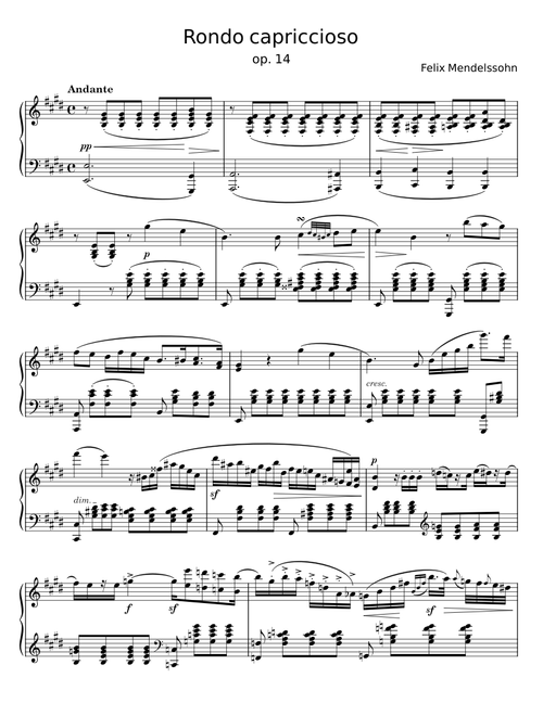 Rondo capriccioso, Op.14 - Felix Mendelssohn