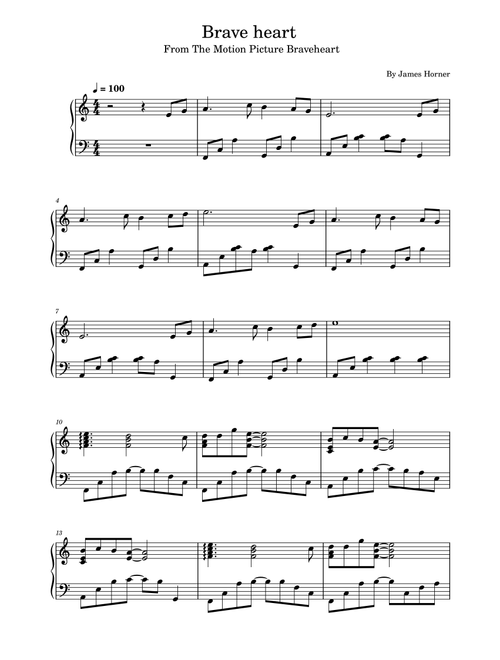 Braveheart - Main Title (Arr. poon) - James Horner (Piano Solo)