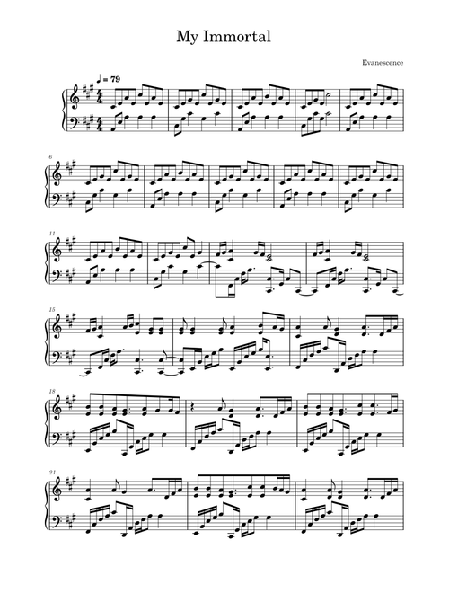 My immortal – Evanescence