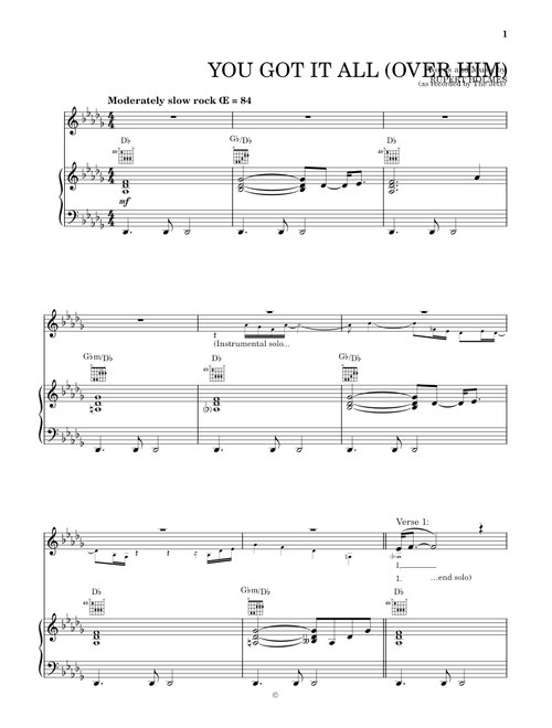 You Got It All (Over Him) - The Jets (Piano-Vocal-Guitar)