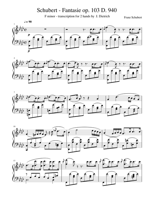 Fantasie op. 103 D. 940