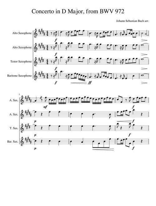 Sax AATB Quartet sheet music by akrasax | Play, print, and