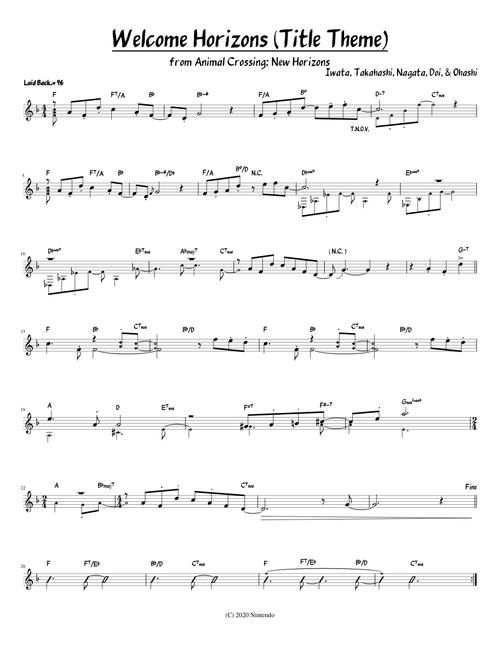 Welcome Horizons (Title Theme from Animal Crossing: New Horizons)