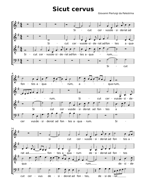 Sicut cervus – Giovanni Pierluigi da Palestrina