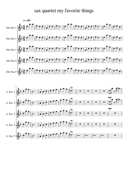 sax quartet my favorite things