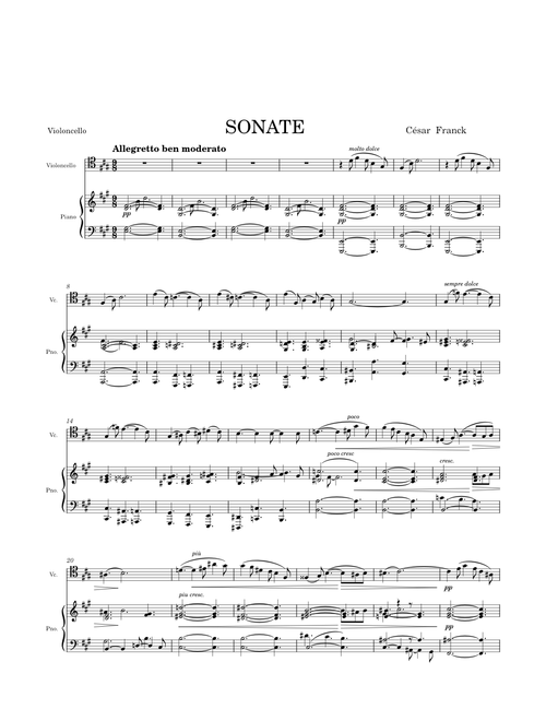 Sonate violon piano I – César Franck