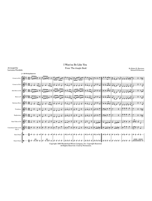 I Wan'na Be Like You (The Monkey Song) (Arr. Lorraine Forsdick) - Richard M Sherman, Robert B Sherman (Brass Band)