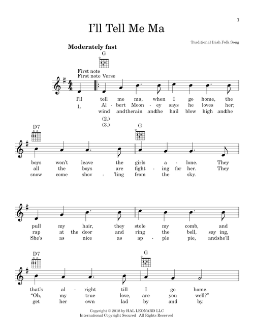 I'll Tell Me Ma - Traditional Irish Folk Song (Ukulele)
