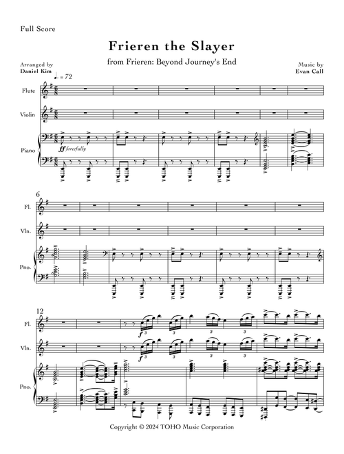 Frieren The Slayer (Arr. Daniel Kim) - Evan Call (Small Ensemble)
