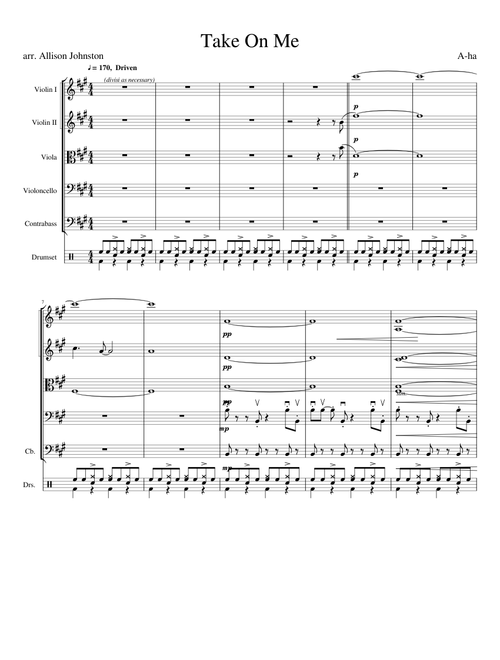 Take On Me for String Orchestra