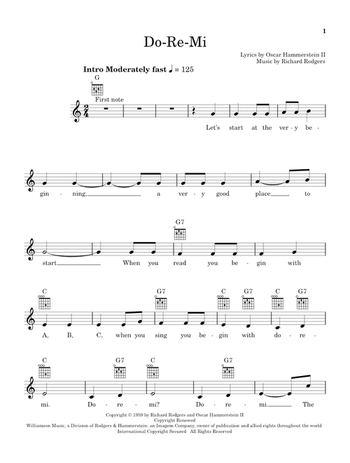 Do-Re-Mi (from The Sound of Music) - Rodgers & Hammerstein, The Sound Of Music (Musical) (Ukulele)