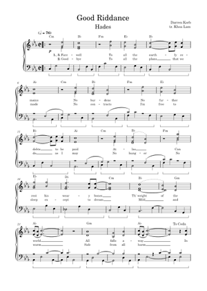 Good Riddance (Hades) - Darren Korb/Ashley Barret - String Quartet ...