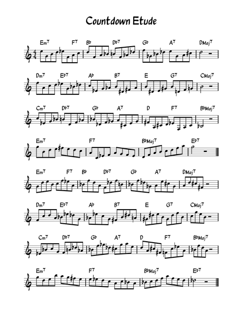 Countdown Etude – John Coltrane/Jones