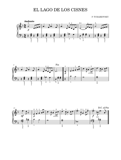 El lago de los cisnes – Música Clásica EL LAGO DE LOS CISNES