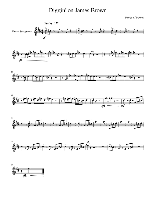 Diggin' on James Brown (Tenor Sax)