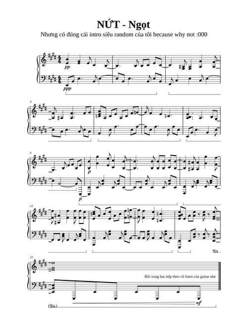 NỨT - Ngọt nhưng đúng cái intro xong nghỉ
