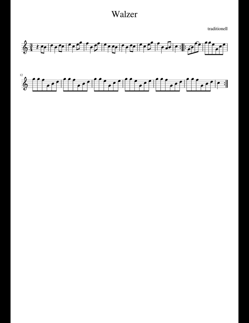 Waltz In A Minor, Op. 54/2 Sheet Music For Piano Solo