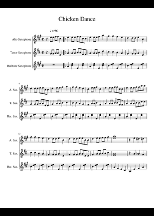 Chicken dance (8Bass Accordion) Sheet Music for Accordion (Solo ...