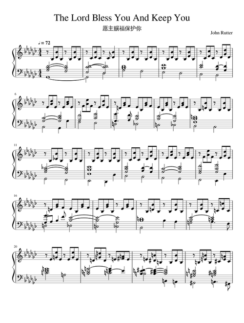 The Lord Bless You And Keep You-Piano