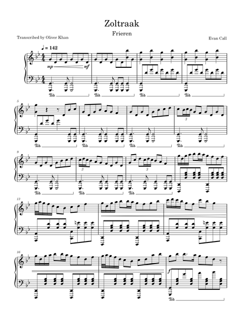Zoltraak - Frieren: Beyond Journey's End - Solo Piano