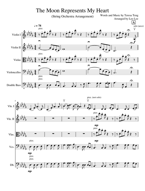 Teresa Teng - The Moon Represents My Heart (String Orchestra Arrangement)