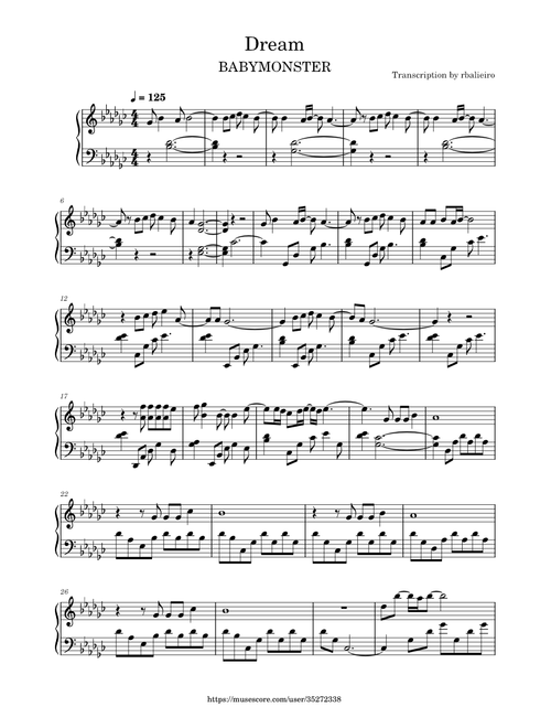 DREAM — BABYMONSTER (베이비몬스터) [Piano Version]