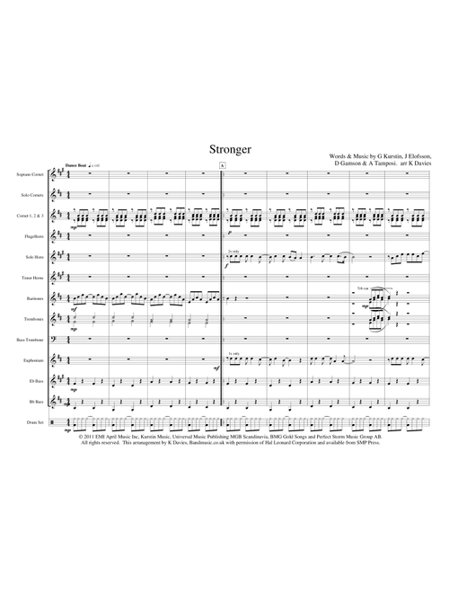 Stronger (What Doesn't Kill You) (Arr. K Davies) - Kelly Clarkson (Small Ensemble)