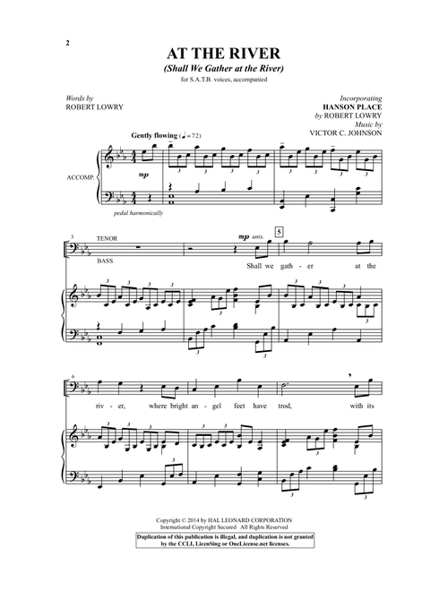 At The River (Shall We Gather At The River) - Robert Lowry (Choral, SATB)