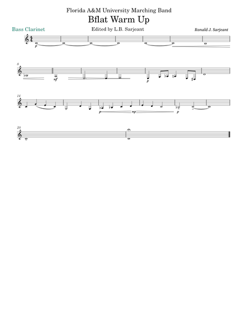 Bflat warmup – Ronald J Sarjent