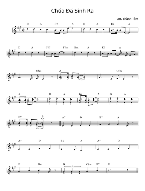 Chúa Đã Sinh Ra - Thành Tâm