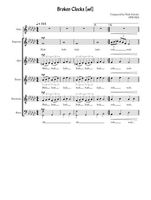 Broken Clocks (a cappella)
