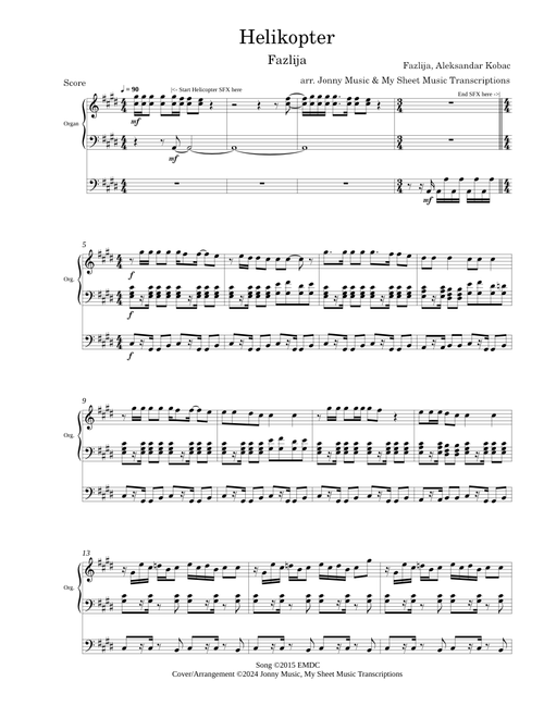 Helikopter (Fazlija) Organ Cover