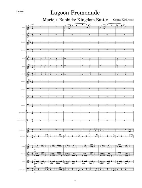 Lagoon Promenade (Mario + Rabbids: Kingdom Battle) - Transcribed Score